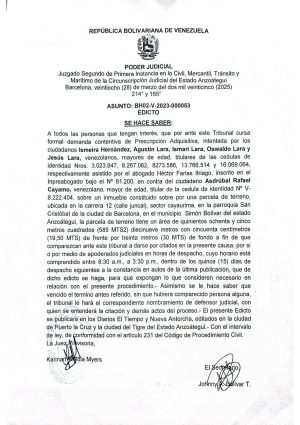 EDICTO BH02-V-2023-000053 - 13/8/2025
