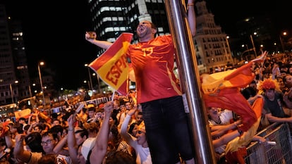 La Selección de España celebra en la plaza de Cibeles el triunfo en el Mundial